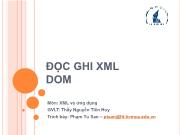 Bài giảng Đọc ghi XML DOM