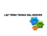 Bài giảng Hệ quản trị cơ sở dữ liệu - Bài: Lập trình trong SQL server - Nguyễn Ngọc Quỳnh Châu