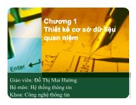 Bài giảng Hệ thống thông tin - Chương 1: Thiết kế cơ sở dữ liệu quan niệm - Đỗ Thị Mai Hường