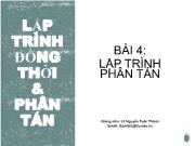 Bài giảng Lập trình đồng thời và phân tán - Bài 4: Lập trình phân tán - Lê Nguyễn Tuấn Thành