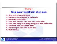 Bài giảng Mẫu thiết kế - Chương 1: Tổng quan về phát triển phần mềm