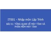 Bài giảng Nhập môn lập trình - Bài 1: Tổng quan về máy tính và phần mềm máy tính