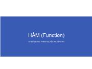 Bài giảng Nhập môn lập trình - Bài 6: Hàm (Function)