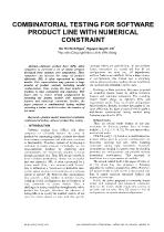 Combinatorial testing for software product line with numerical constraint