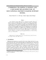 Combining transfer learning and case-based reasoning for an educational decision making support model