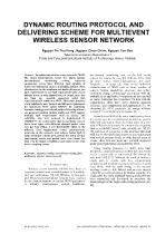 Dynamic routing protocol and delivering scheme for multievent wireless sensor network