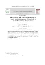 Implementation of a Competence Framework to Evaluate Middle Management: A Case Study of the DOJI Gemstone Jewelry Group