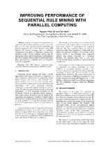 Improving performance of sequential rule mining with parallel computing