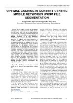 Optimal caching in content-centric mobile networks using file segmentation