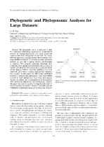 Phylogenetic and Phylogenomic Analyses for Large Datasets