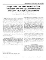 Thuật toán cân bằng tải nhằm giảm thời gian đáp ứng dựa vào ngưỡng thời gian trên điện toán đám mây