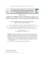 Application of DNDC model for mapping greenhouse gas emission from paddy rice cultivation in Nam Dinh province