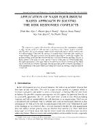 Application of nash equilibrium based approach in solving the risk responses conflicts