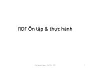 Bài giảng Công nghệ XML và WEB ngữ nghĩa - Bài 7: RDF Ôn tập & thực hành - Trần Nguyên Ngọc