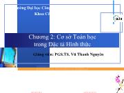 Bài giảng Đặc tả hình thức - Chương 2: Cơ sở toán học trong đặc tả hình thức - Vũ Thanh Nguyên