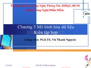 Bài giảng Đặc tả hình thức - Chương 3: Mô hình hóa dữ liệu kiểu tập hợp - Vũ Thanh Nguyên