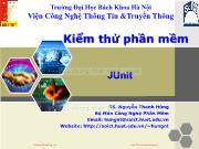 Bài giảng Kiểm thử phần mềm - Chương 5: JUnit - Nguyễn Thanh Hùng