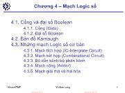 Bài giảng Kiến trúc máy tính 1 - Chương 4: Mạch Logic số - Vũ Đức Lung