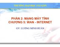 Bài giảng Kiến trúc máy tính và mạng máy tính - Chương 5: WAN - Internet - Lương Minh Tuấn
