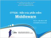 Bài giảng Kiến trúc phần mềm - Chương 6: Middleware - Trần Minh Triết