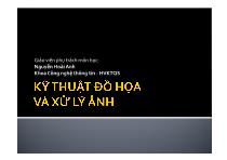 Bài giảng Kỹ thuật đồ họa và xử lý ảnh - Bài 4: Các thuật toán tô màu - Nguyễn Hoài Anh