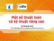 Bài giảng Kỹ thuật lập trình - Chương 5: Một số thuật toán và kỹ thuật nâng cao - Đặng Bình Phương