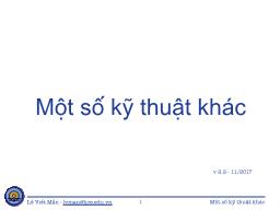 Bài giảng Lạp trình hướng đối tượng - Chương 6: Một số kỹ thuật khác - Lê Viết Mẫn