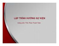 Bài giảng Lập trình hướng sự kiện - Bài 3: Giao diện và tập hợp - Phan Thanh Toàn