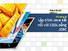 Bài giảng Lập trình Java - Chương 3: Lập trình Java kết nối với cơ sở dữ liệu bằng JDBC