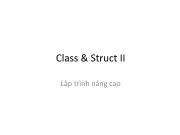 Bài giảng Lập trình nâng cao - Chương 8: Class & Struct (Phần 2)