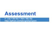 Bài giảng Lập trình nâng cao - Chương: Assessment