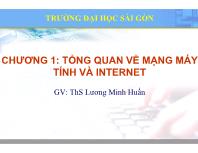 Bài giảng Lý thuyết mạng máy tính - Chương 1: Tổng quan về mạng máy tính và Internet - Lương Minh Huấn