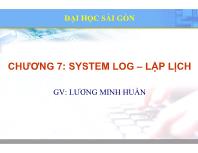 Bài giảng Lý thuyết quản trị mạng - Chương 7: System Log - Lập lịch - Lương Minh Huấn