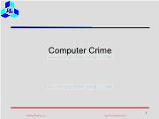Bài giảng Mạng máy tính 1 - Lecture 14: Computer Crime - Phạm Trần Vũ