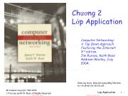 Bài giảng Mạng máy tính - Chương 2: Lớp Application - Trần Bá Nhiệm