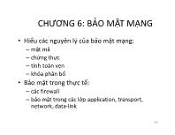 Bài giảng Mạng máy tính - Chương 6: Bảo mật mạng - Vũ Quốc Oai