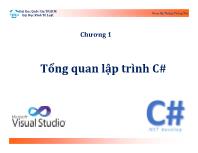 Bài giảng môn Kỹ thuật lập trình - Chương 1: Tổng quan lập trình C#