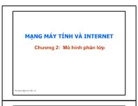 Bài giảng môn Mạng máy tính và Internet - Chương 2: Mô hình phân lớp