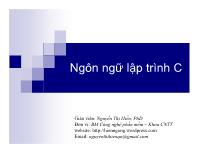 Bài giảng Ngôn ngữ lập trình C - Bài mở đầu: Giới thiệu môn học - Nguyễn Thị Hiền