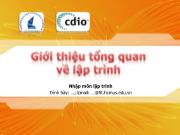 Bài giảng Nhập môn lập trình - Chương 7: Giới thiệu tổng quan về lập trình - Phạm Minh Tuấn