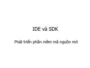 Bài giảng Phát triển phần mềm mã nguồn mở - Bài 2: IDE và SDK