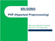 Bài giảng PHP - Chương 1: Làm quen với PHP - Nguyễn Phú Quảng