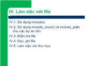 Bài giảng PHP - Chương 4: Làm việc với file - Nguyễn Phú Quảng