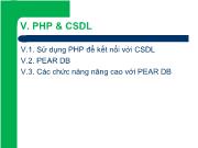 Bài giảng PHP - Chương 5: PHP và cơ sở dữ liệu - Nguyễn Phú Quảng