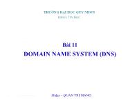 Bài giảng Quản trị mạng - Bài 11: Domain Name System (DNS)