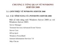 Bài giảng Quản trị mạng - Chương 2: Tổng quan về Windows Server 2008