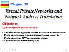 Bài giảng TCP/IP Protocol - Chapter 26: Virtual Private Networks and Network Address Translation