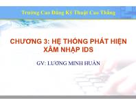 Bài giảng Thiết kế hệ thống mạng LAN - Chương 3: Hệ thống phát hiện xâm nhập IDS - Lương Minh Huấn