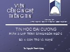 Bài giảng Tin học đại cương - Bài 4: Con trỏ và mảng - Nguyễn Thanh Hùng