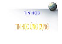 Bài giảng Tin học ứng dụng - Giới thiệu môn học